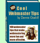 100 Cool Webmaster Tips, ebook cover image.